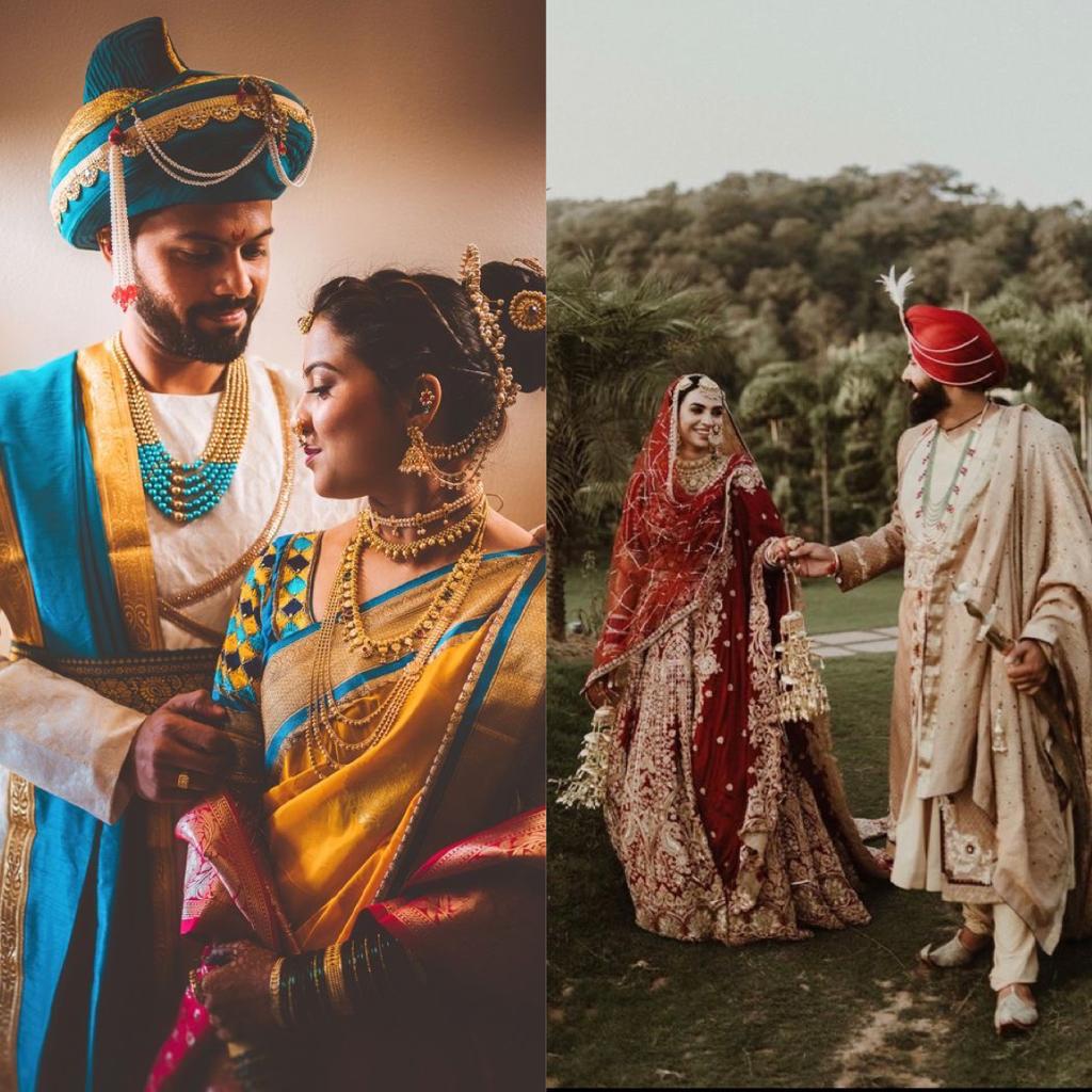 Traditional Bride and Groom Attire From Different Cultures of India
